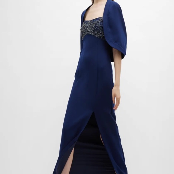Theia
Brigitta Capelet Beaded Gown - Picture 2 of 8